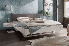 Kiel von Wohnglücklich - Bett Kiel 3 Kiefer weiß 140x200 cm