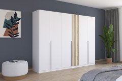 Lamella von Rauch Blue - Schlafzimmer weiß mit Lamellen Artisan Eiche