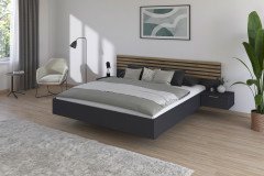 Lamella von Rauch Blue - Schlafzimmer weiß mit Lamellen Artisan Eiche