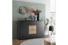 Aska von POL Power - Schlafzimmer-Set graphit - Mauvella Eiche