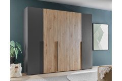 Aska von POL Power - Schlafzimmer-Set graphit - Mauvella Eiche