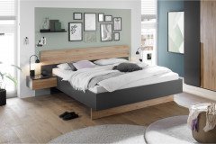 Aska von POL Power - Schlafzimmer-Set graphit - Mauvella Eiche