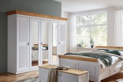 Eva-sleeping von Jumek - Bett-Truhe Kiefer weiß-laugenfarbig