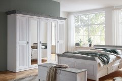 Eva-sleeping von Jumek - Bett-Truhe Kiefer weiß-laugenfarbig